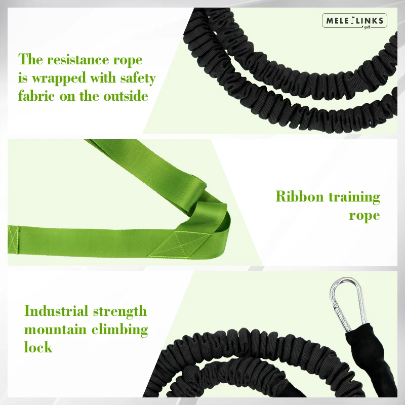 Melelinks Golf Fitness Training Rope Golf Fitness Spin Training Stability Strength Speed Swing Training Strap