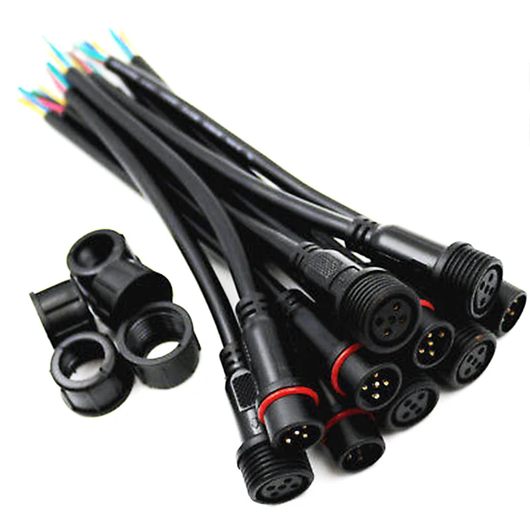 Customizable waterproof electrical cable 2 3 4 5 6 7 9 Pin IP68 M12 LED Waterproof Cable
