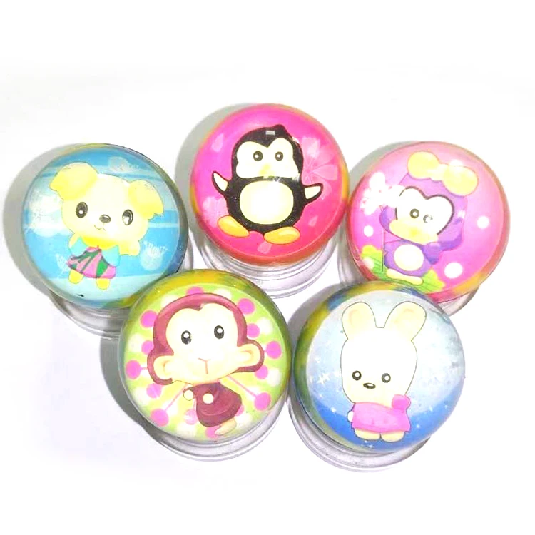 
Wholesale clear rubber bouncing ball with paper card inside 