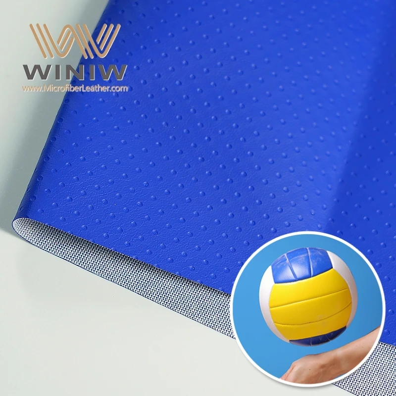 Various Color Mold Resistant Faux Micro Fiber Material Artificial Synthetic Leather Microfiber Volleyball Material