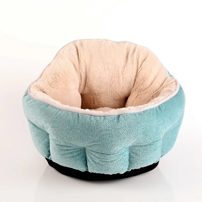 waterproof pet luxury design white plush pet domed beds couch with cover blanket