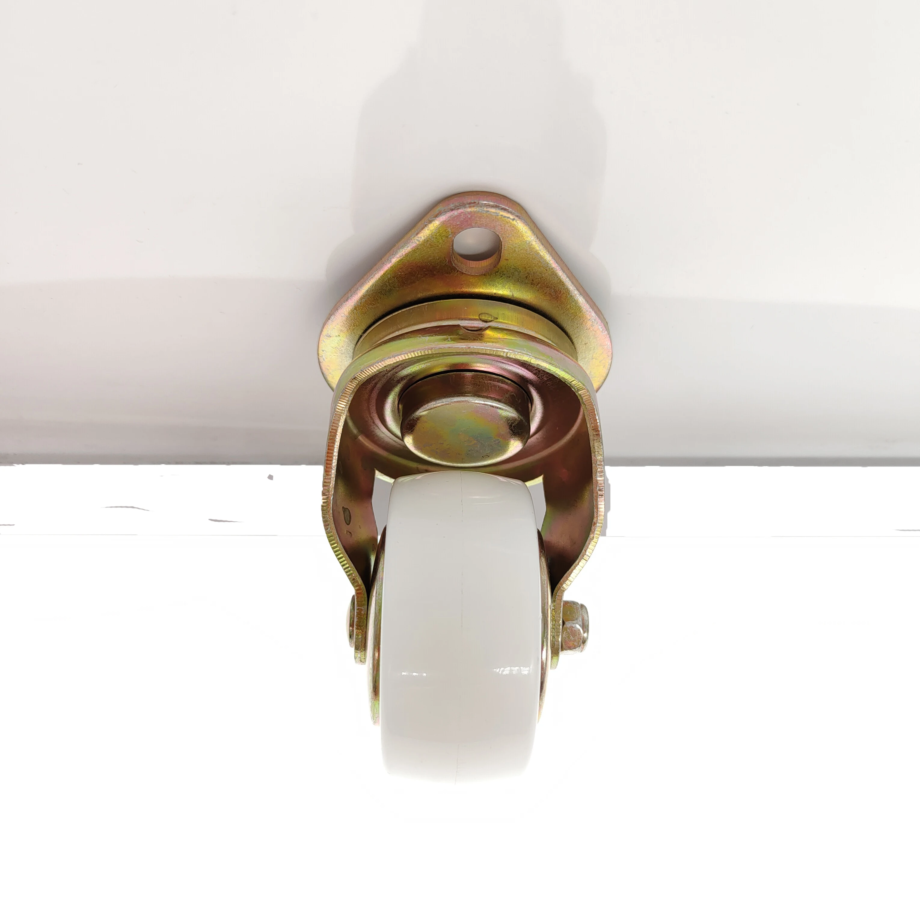 3 inch Diamond Top Plate Swivel Nylon Wheel Zinc Plated Airport Conveyor Equipment sortation deck Air Cargo Caster Wheel