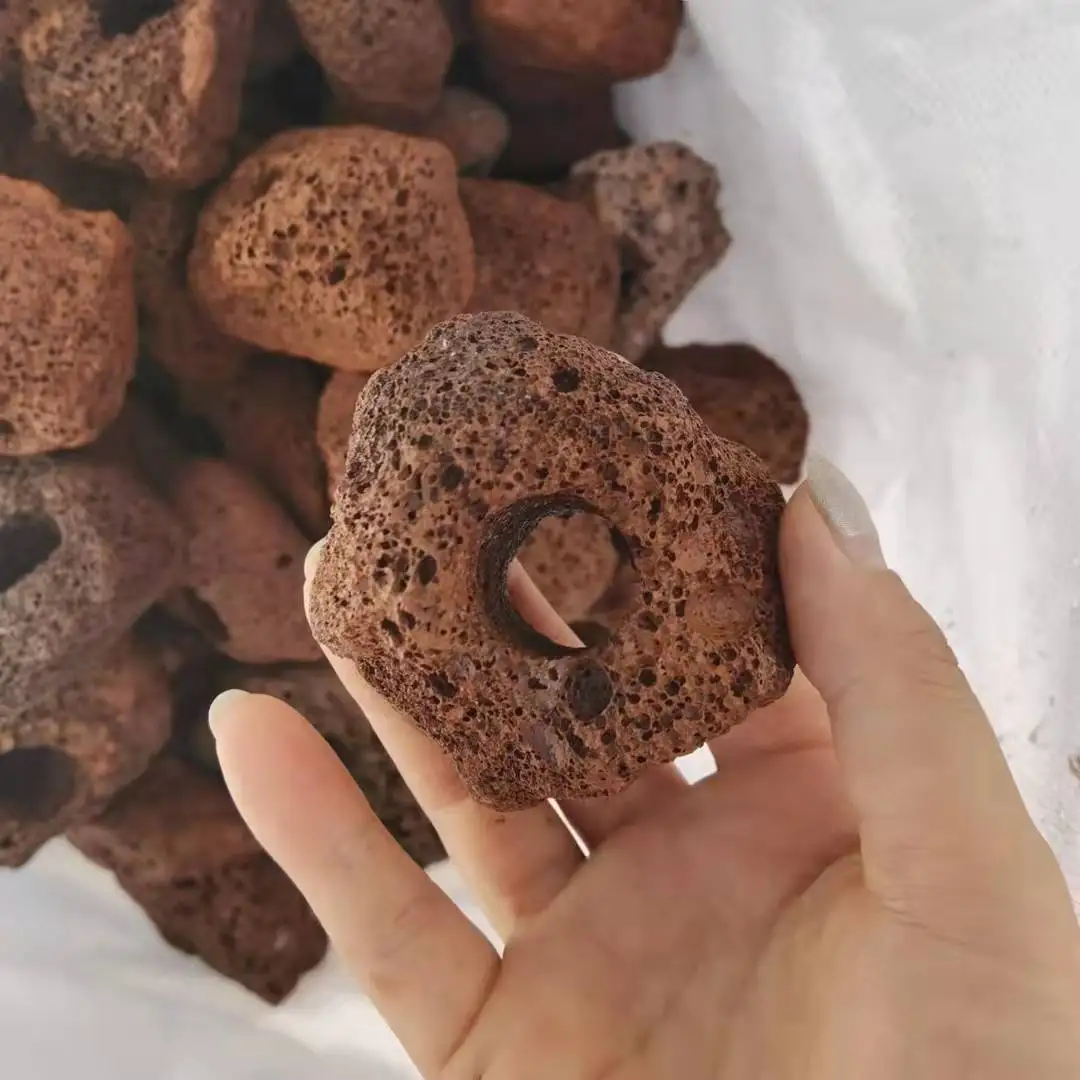 perforated crushed volcanic rock lava stone pumice 16mm volcanic lava rock stone For Garden Landscaping