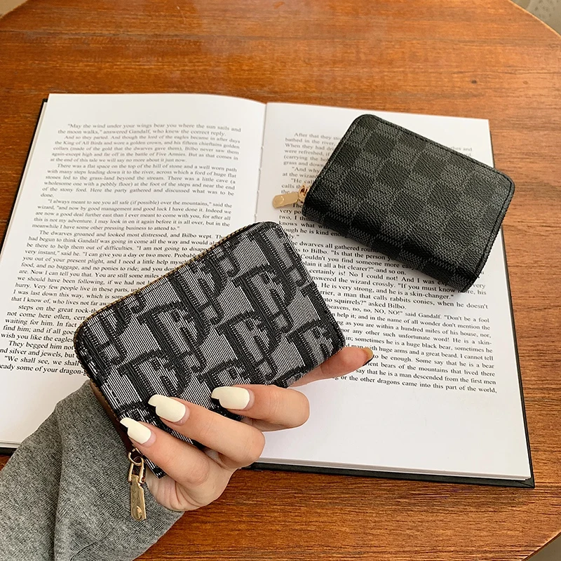 Fashion new leather credit card holder for men and women shielding RFID zipper organ card holder Large capacity card bag