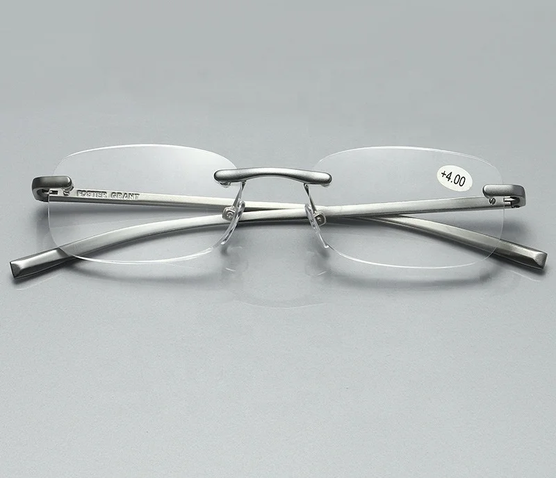 Manufacturers supply aluminum-magnesium reading glasses for the elderly rimless men and women trimming reading glasses titanium