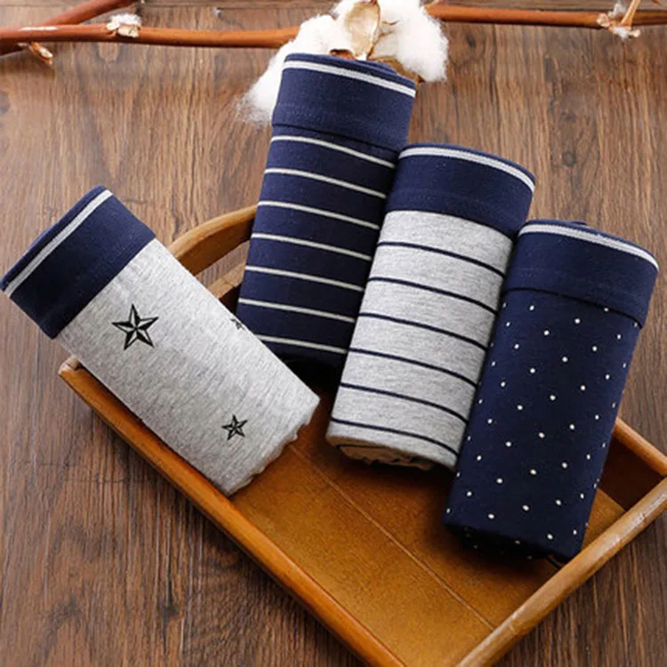 OEM Cotton Panties Men Underwear Mid-waist Solid Color Boxers Brief Man for Men Cotton