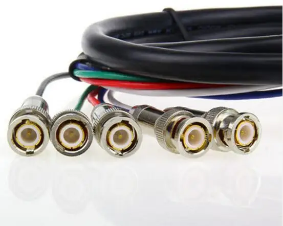 High Quality DVI - I to 5 RGB RGBHV BNC Y CABLE HDTV DVI 24+5 male to 5 BNC female audio and video composite cable