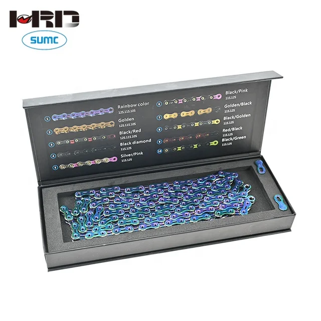 SX10SL 10 / 30 Speed Rainbow Chain for Cassettes 116L High Strength MTB Chain Hollow Super Light 10s Bike Chain