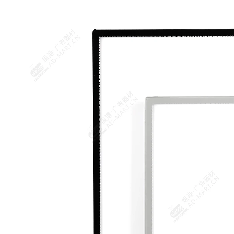 A4 Tempered Glass Customized Size Slim Thin LED Photo Tempered Glass Light Box Advertising Display LED Poster Frame
