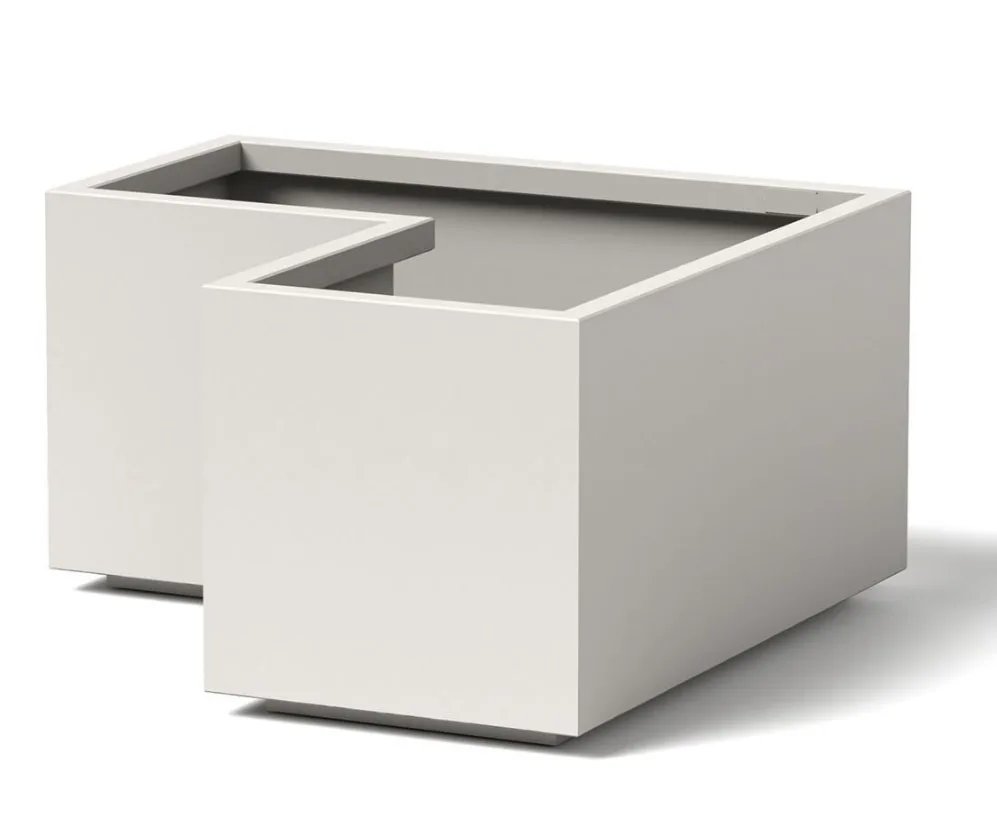 Decorative aluminum corner planter box L shape plant pots garden bed