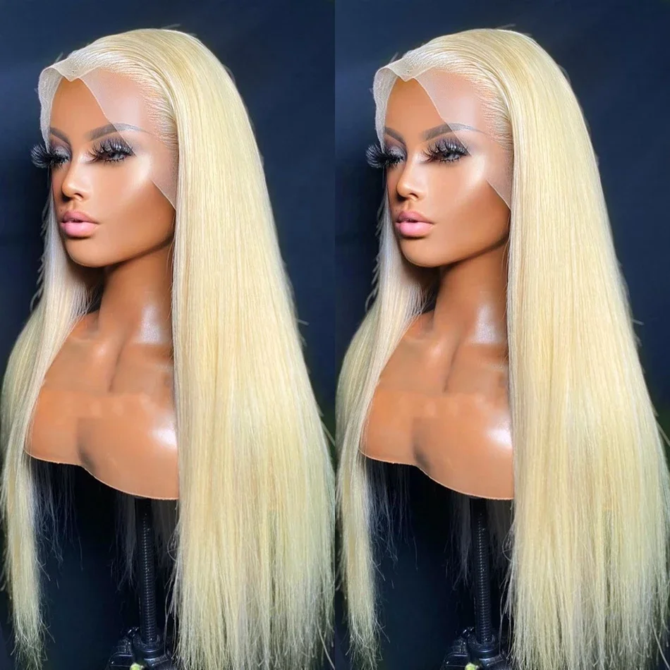 Blonde Virgin Human Hair 613 Wig Silky Straight 613 HD 13x4 And 13x6 Frontal Wig With Baby Hairs For Womens