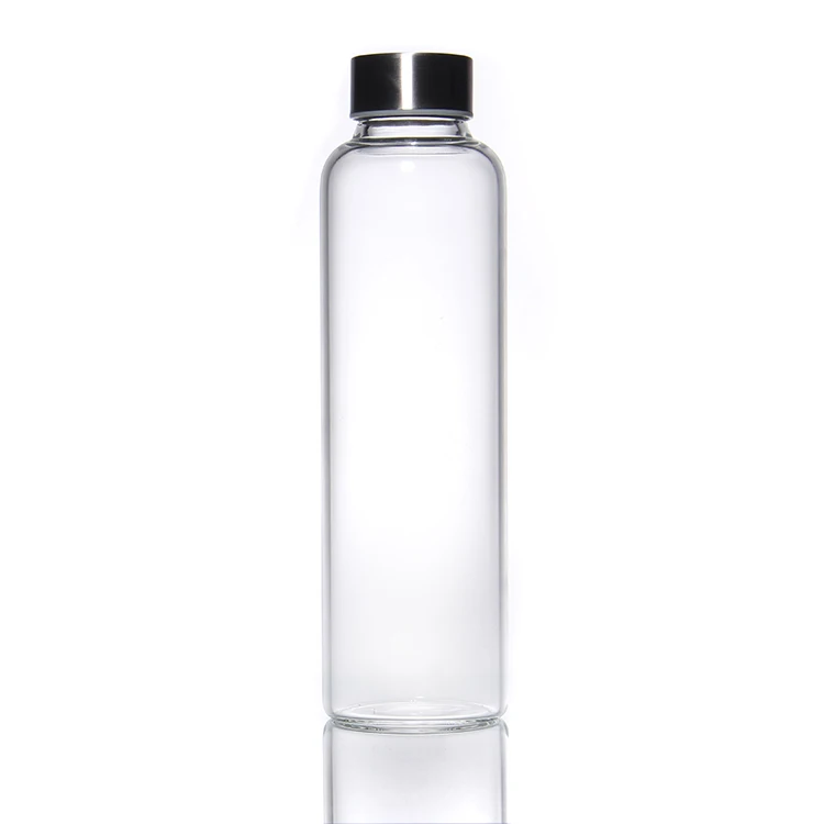Top Quality 0.5L 1L Transparent Blue Thick Hard Unbreakabel Borosilicate Material Espresso Coffee Drinking Bottles For Tea Bever