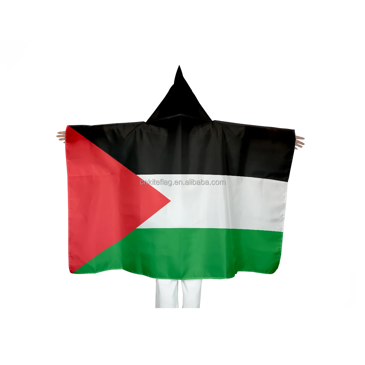 Promotional 3x5 ft printing palestinian flag  red black white green palestine flag with aqsa mosque