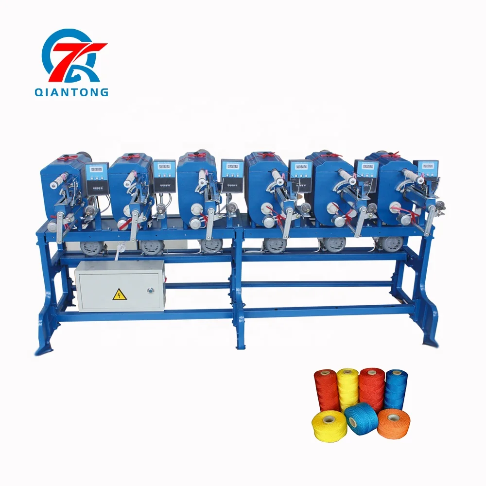 Plastic Raffia Yarn Twine Rope Spool Winding Twisting Machine Pp Baler Twine Spool Winder