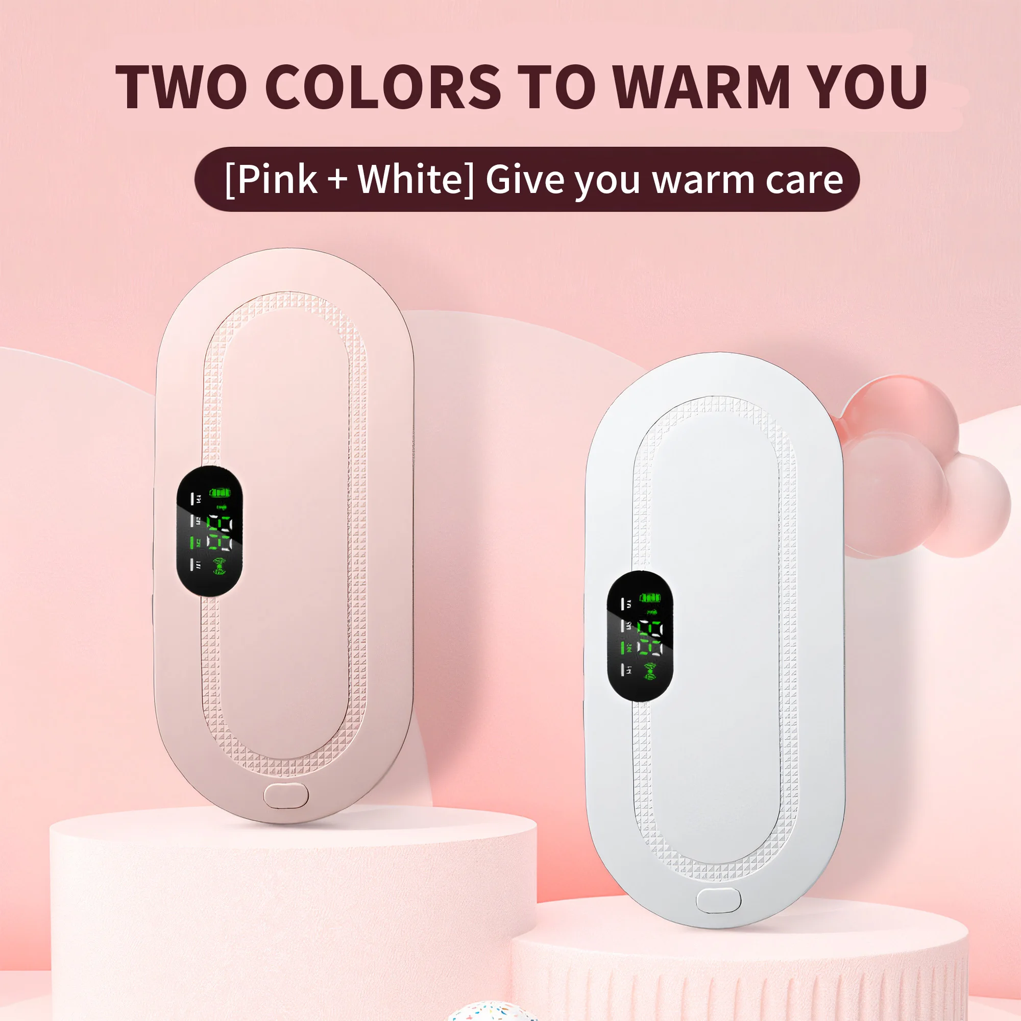 Portable Cordless Menstrual Heating Pad Fast Heating Massage Period Waist Wrap Belt For Women Menstrual Pain Relief