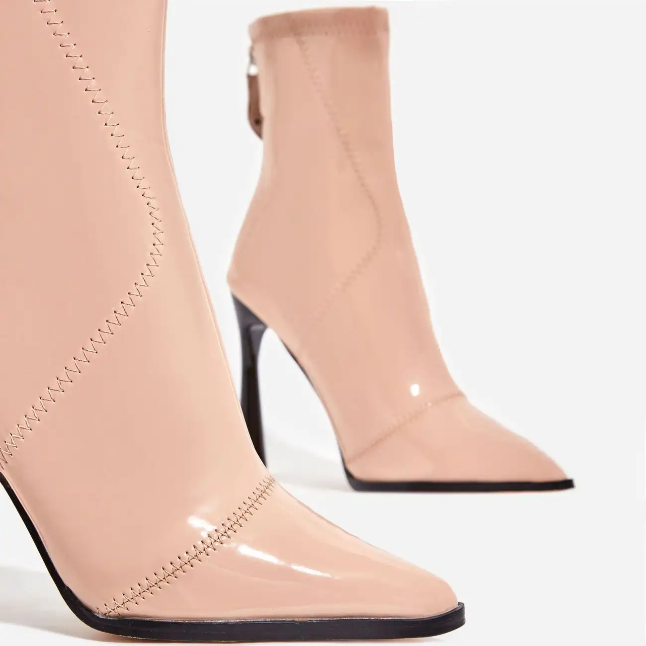 
2019 Women Ankle Boots High Heel Ladies Heel Boots Shoes Knit Sock Boots 