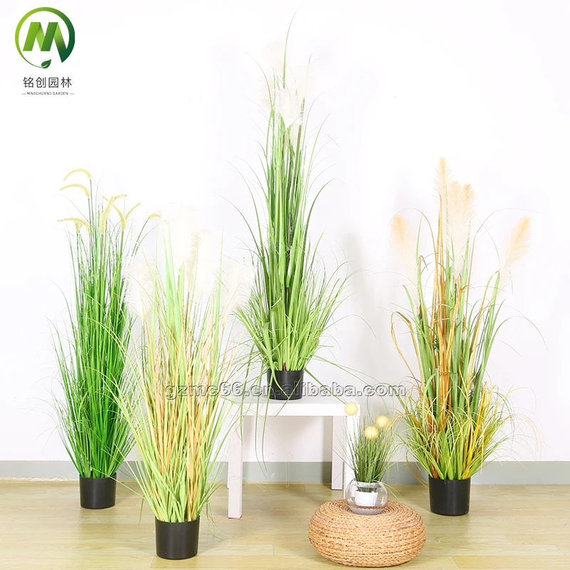 Artificial bonsai onion grass decorative indoor plastic bonsai for home decor Garden Ornaments artificial onion grass plants