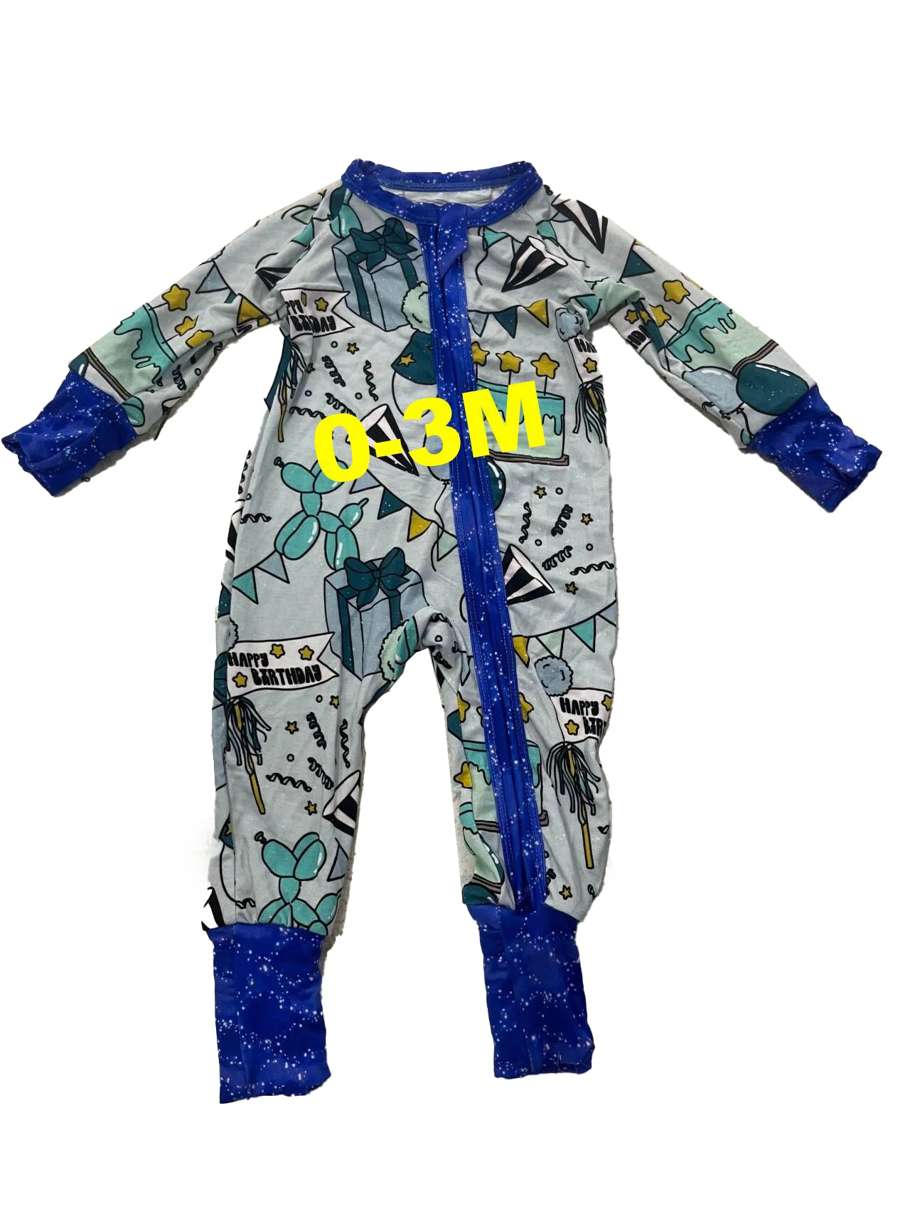 Qingli Unisex Bamboo Pajamas 0-3M RTS ODM Supply wholesale comfortable Colorful Zipper Bamboo Fiber Zippy