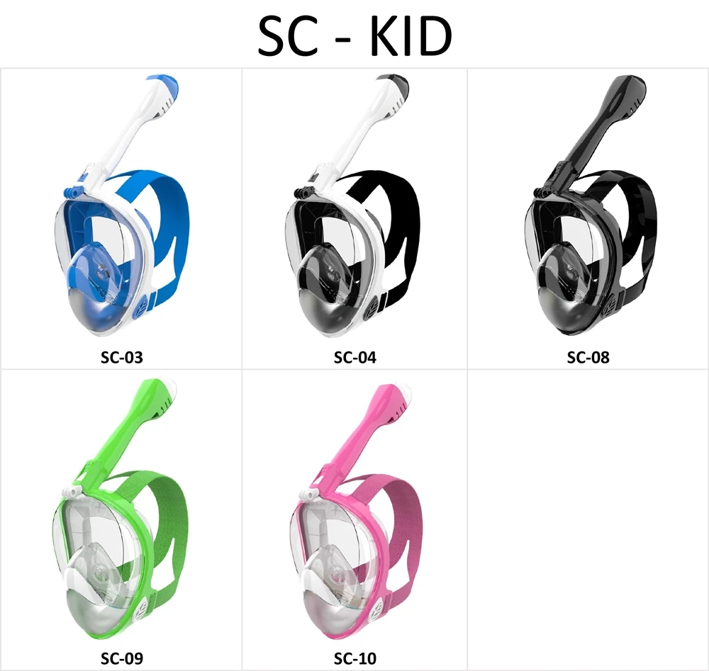 
China New High Quality Silicone Scuba Diving Mask Free Breath Adult 180 Field Of Vision Full Face Mask Anti Fog Set 