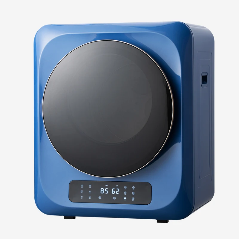 6.6lbs Portable Mini Cloth Dryer Machine  PTC Heating Tumble Dryer Electric Control Panel,Blue Body withTumble dryer,120V/850W,
