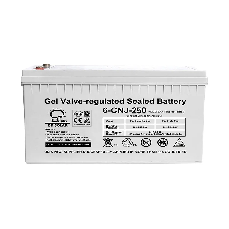 BR SOLAR High Performance Gel Solar Battery 12V 250Ah Solar Generator For Solar Energy System