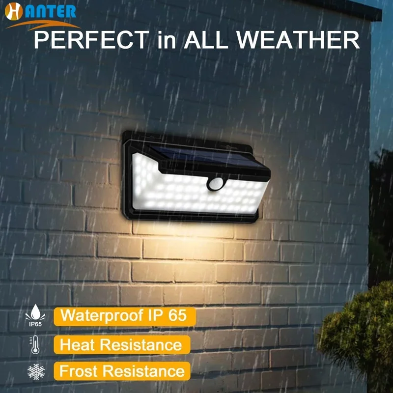 
Outdoor Flame Lamp 158LED Solar Wall Light For Garden Wall Lawn gate 