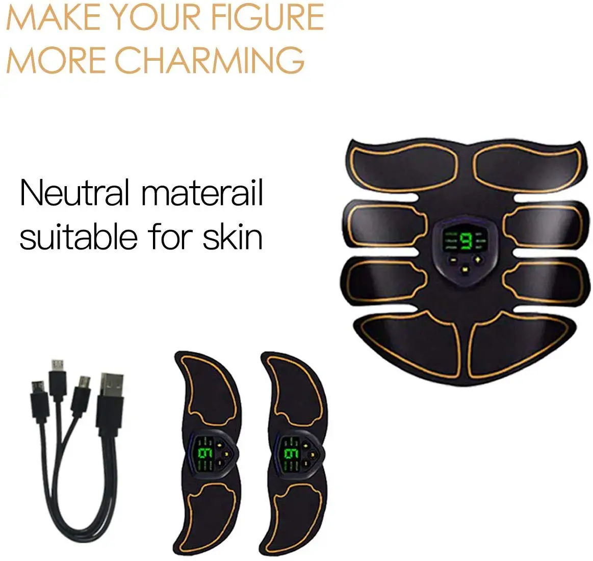 Тоник для мышц EMS, тонизирующий пояс для абдоминального пресса, тренировочный электростимулятор мышц для живота/рук/АБС стимулятор мышц ems