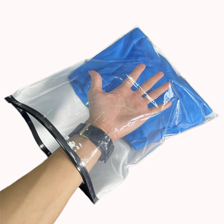 Перламутровая прозрачная пластиковая сумка на молнии с застежкой-молнией