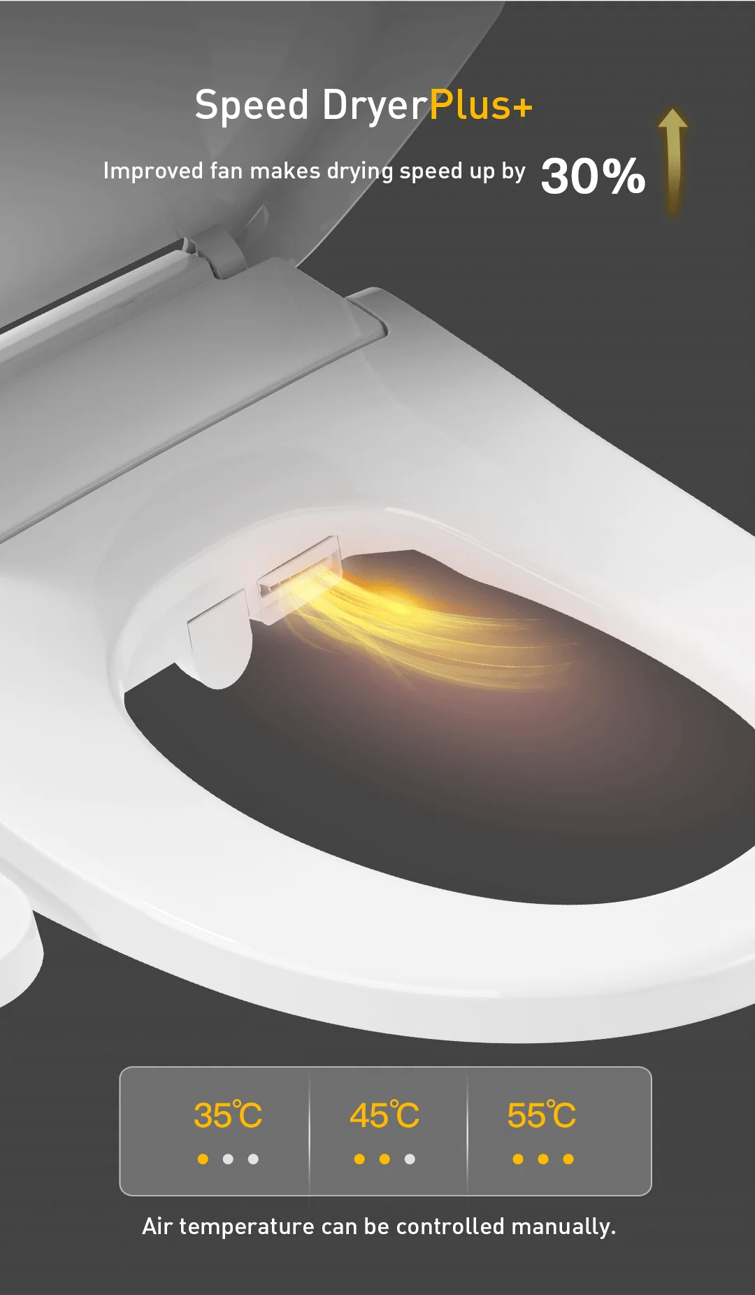 F1L525 Smart Electric Toilet Seat Cover with Integrated Bidet Toilet Seat Sale White Cross OEM Style Graphic Parts