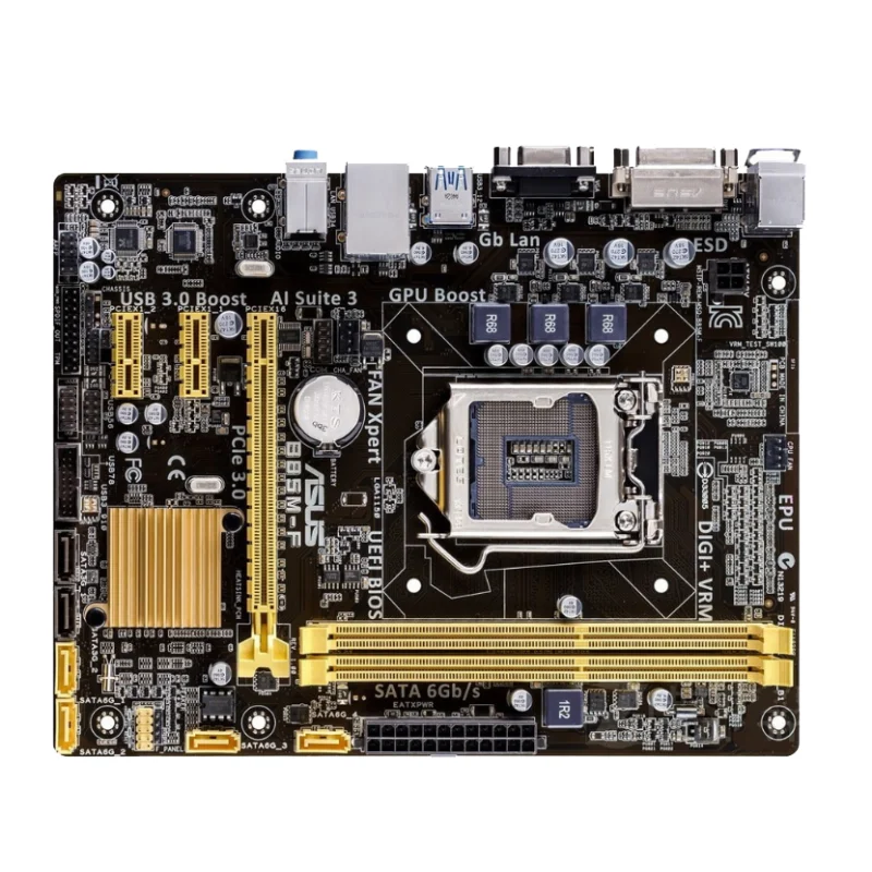 For ASUS B85M-F pc computer gaming motherboard lga 1150 ddr3 support asus Intel B85 desktop main board