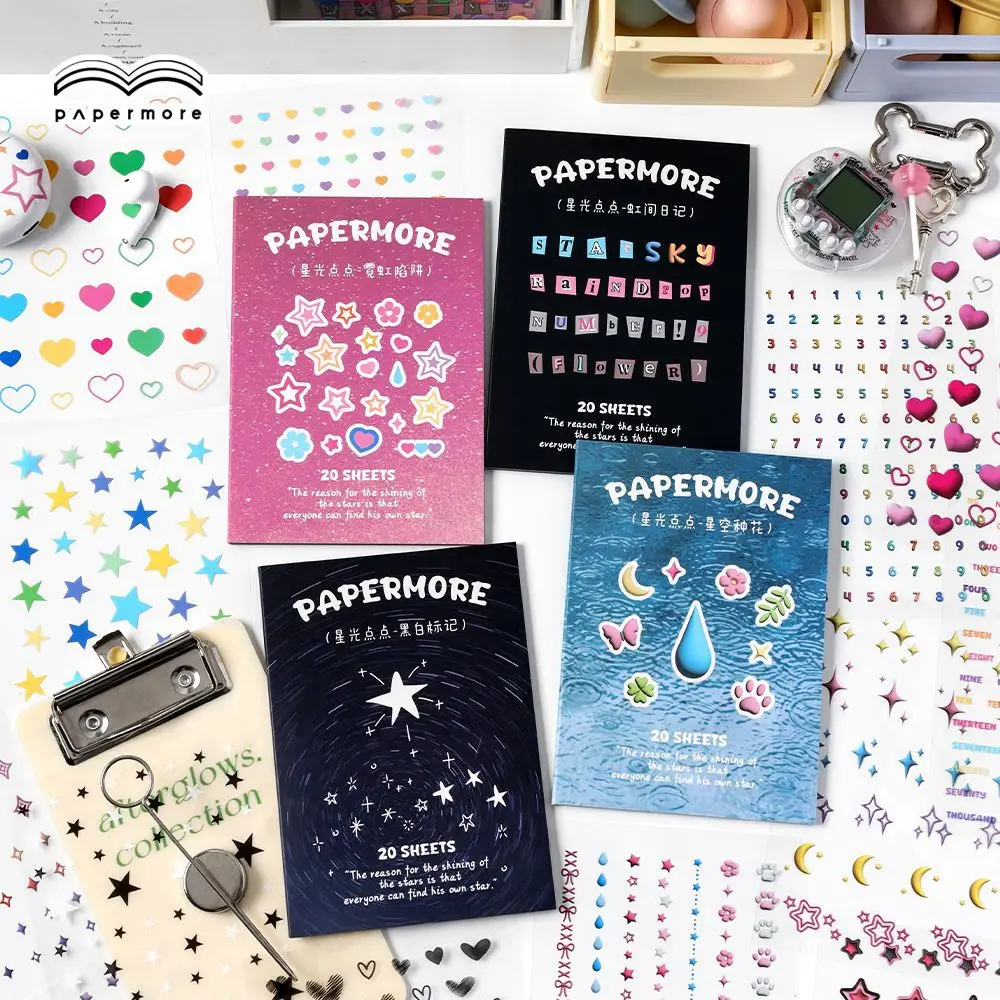 20 stickers per pack Starry Night Series Cute Handbook Decorative Material Stickers 4 types