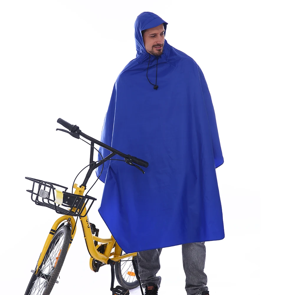 Adult Motorcycle Rain Coat Jacquard Fabric Raincoat Cloak Rain Cape Riding Rain Poncho