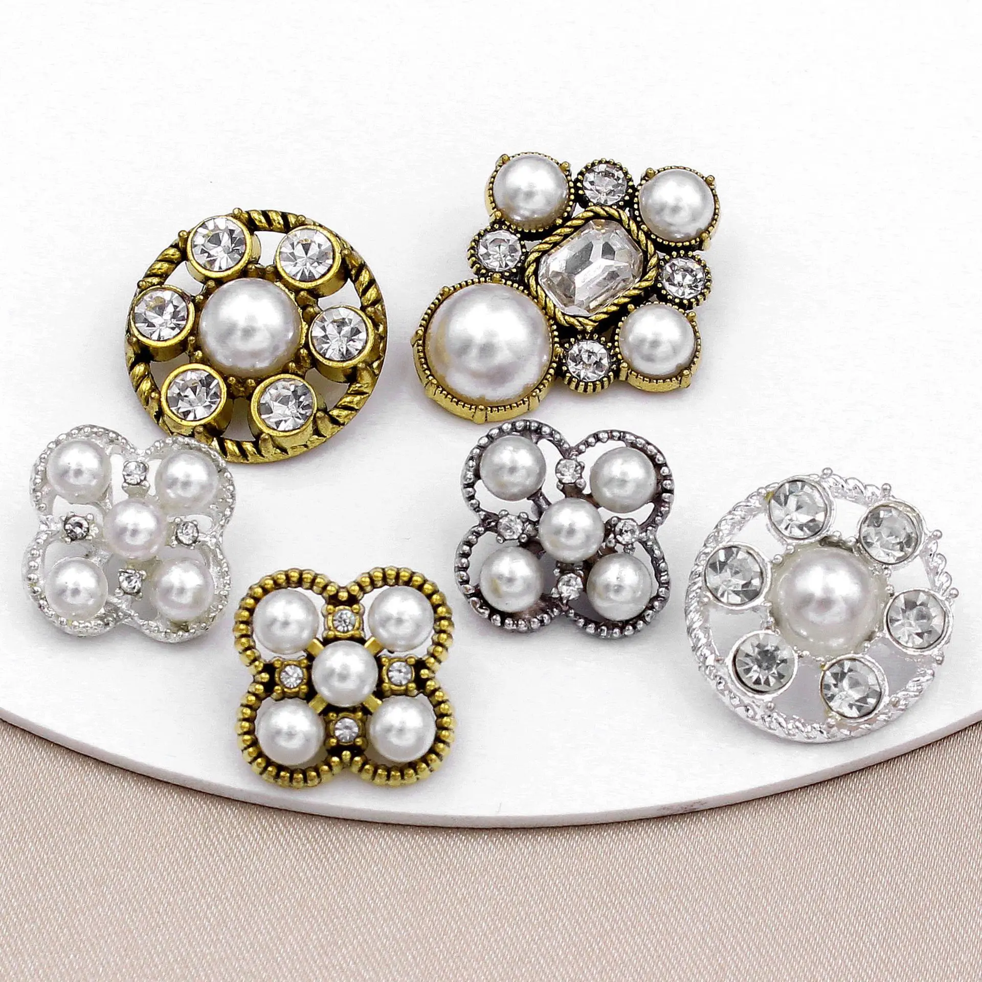 Custom Fashion Metal Shank Sew on Button Zinc Alloy Garment Button For Bag Clothing