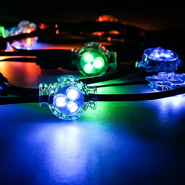 High Quality RGBW Pixel Light Track Aluminum  Permanent Outdoor Waterproof Holiday Christmas Decoration LED Pixel Point Light