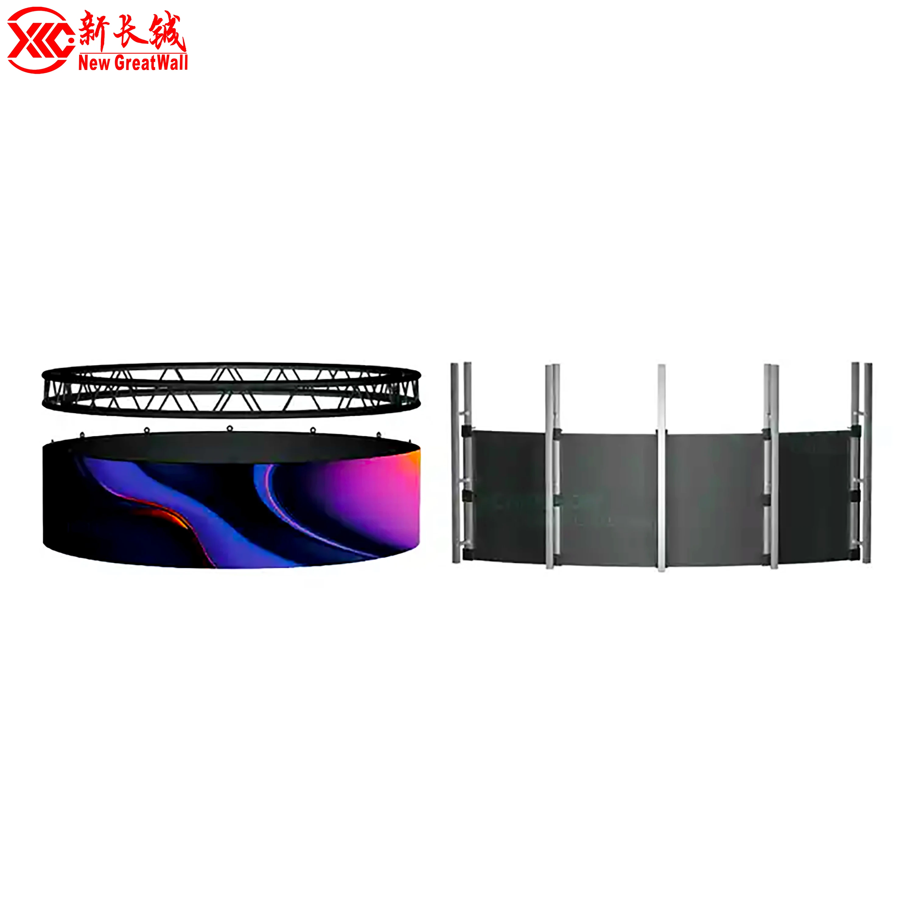 Flexible full color P1.86  indoor soft led display module high brightness customized soft led module led screen