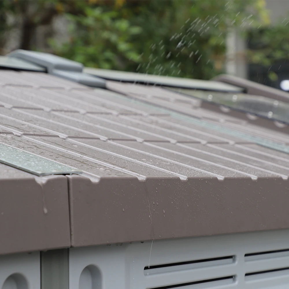 Very big size outdoor HDPE Plastic storage garden shed for backyard with low price