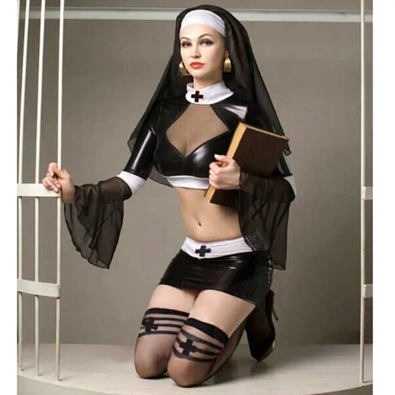 New Christmas Halloween Nun Costumes Hot Selling Sexy For Women Fantasy And Sexy Cosplay Costume