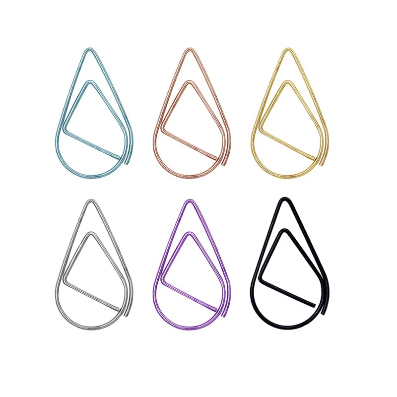 High Quality Funny Creative Drop Shaped Paper Clip Office School Supplies