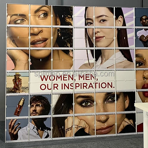 Product launch display exhibition variable poster wall picture Mechanical poster turning wall picture flap