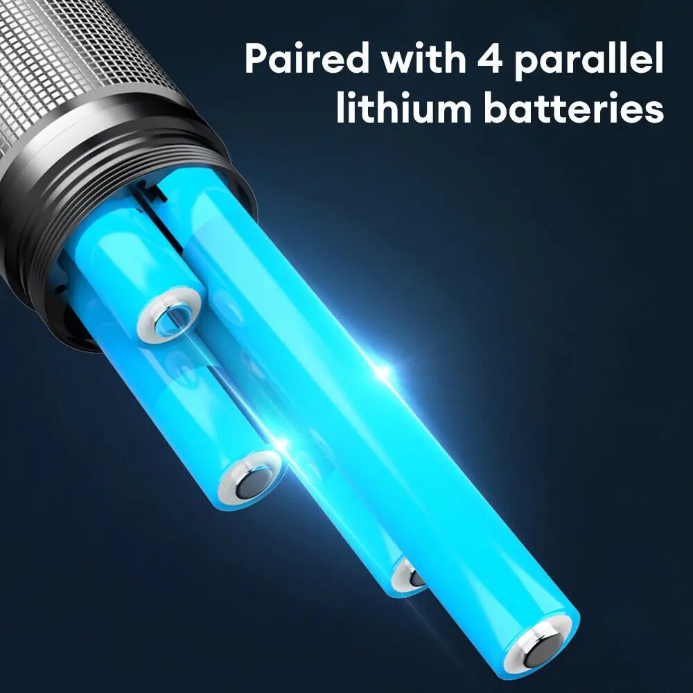 2024 New Outdoor Display High Power 150W Super Bright Spotlight Long Range Zoomable Emergency Led Flashlight