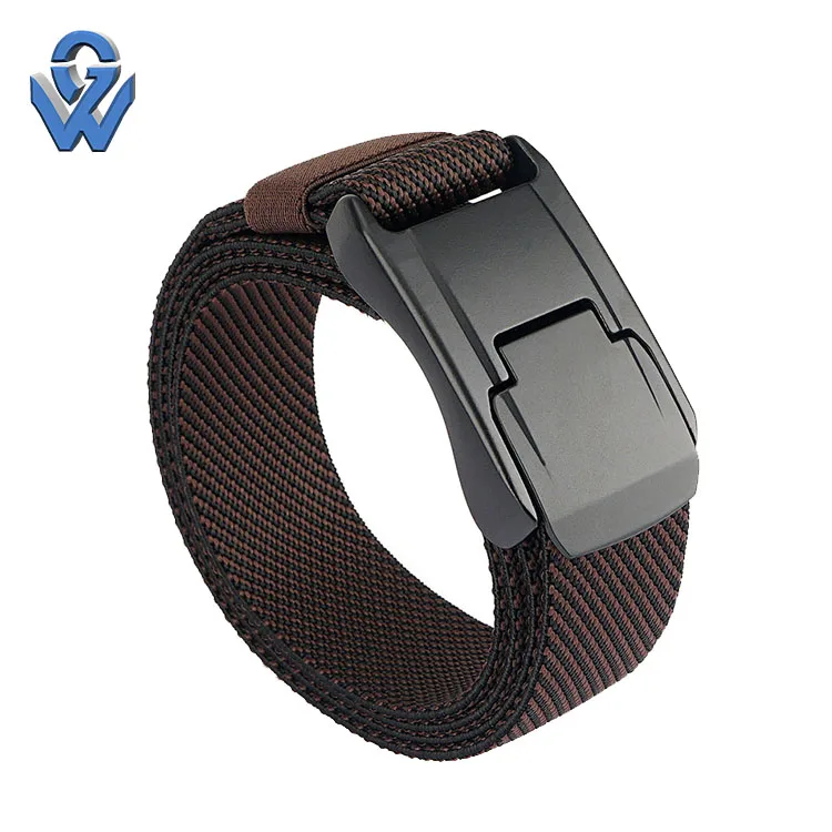 New Aluminum Alloy Outdoor Sports Casual Cargo Tactical Elastic Webbing Belt