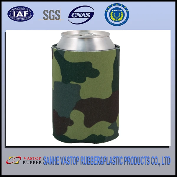 Wholesale folded Neoprene Foam can cooler Custom Beer 330ml Can Insulated with/without magnet Slim Can holder
