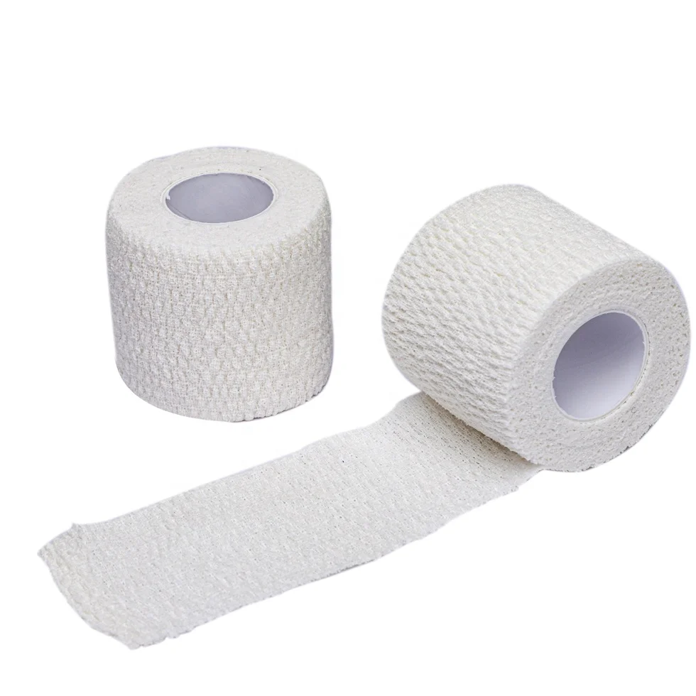 medical sterile kohesive bandage rubber elastic self adherent cohesive v-shaped facial roltriangular crape bandage