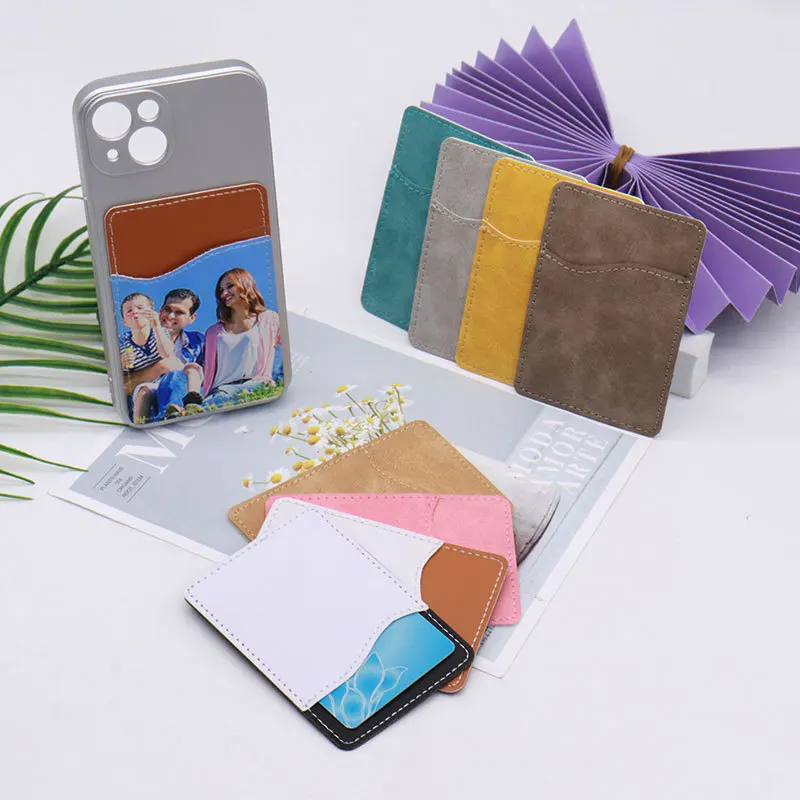Thermal Sublimation Card Sleeve Mobile Phone Case Insert Card Leather Wallet for Personality Blank Wholesale Card Storage