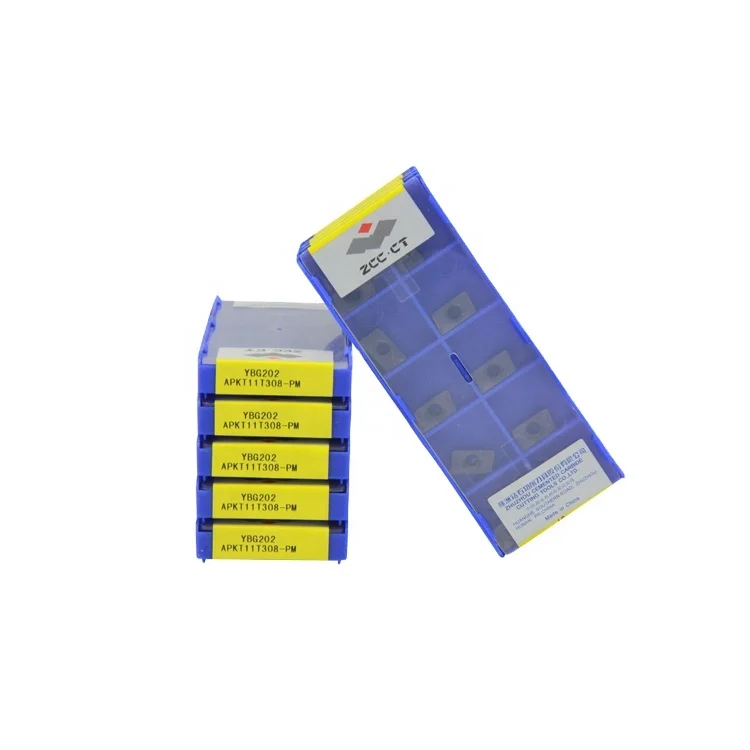 Tungsten carbide inserts APKT11T308-PM YBG202 from ZCCCT carbide tools for wood , steel or stainless steel from China