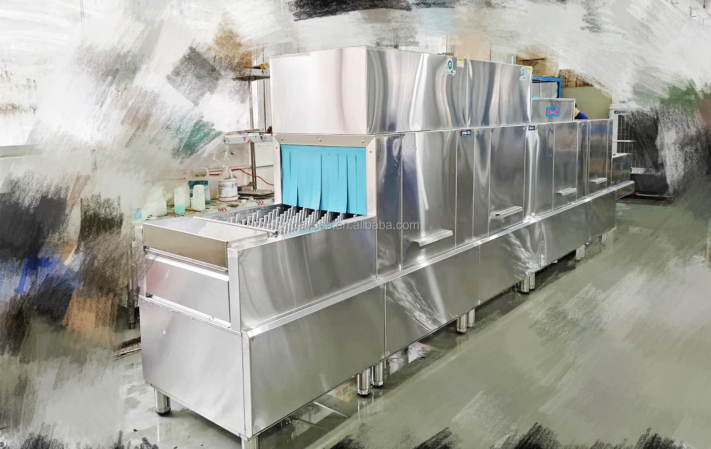 Industrial Dishwasher Automatic Commercial Dishwashers Restaurant Dish Washer Machine Customer