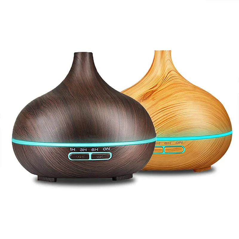 Ultrasonic Air Humidifier 500ml Cool Mist Humidifier Diffuser Essential Oil Aroma Diffuser English 7 Colors Changing LED Light