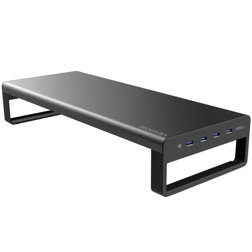 
Aluminum Monitor Stand Metal Riser Support Transfer Data and Charging,Keyboard and Mouse Storage Desk Organizer 