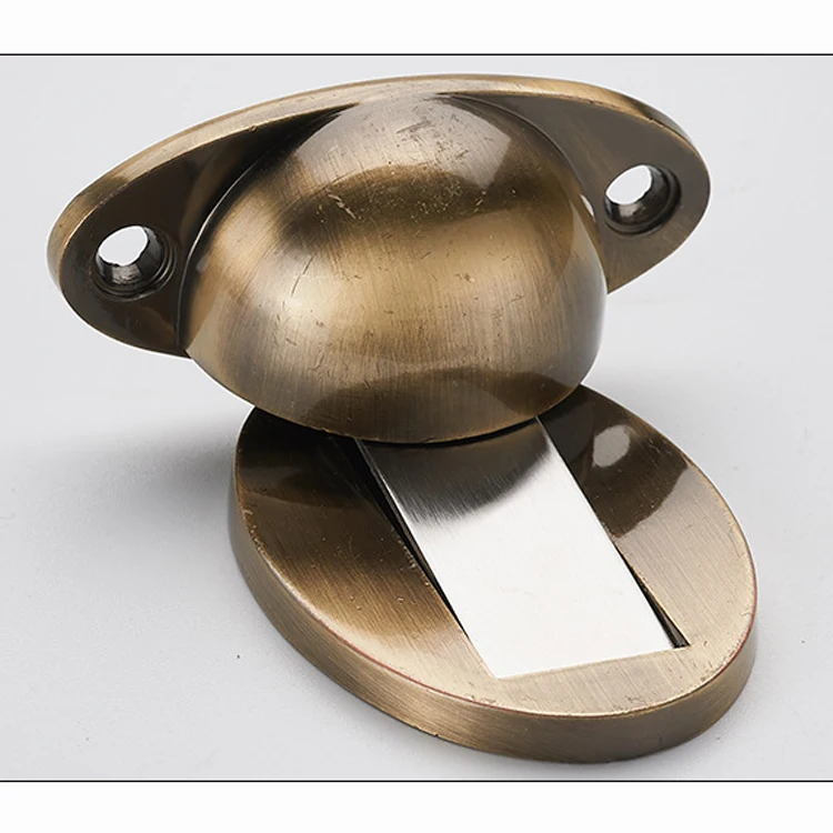 Magnetic Non-punch Door Holder Hidden Doorstop Furniture Door Hardware Zinc alloy Door Stoppers