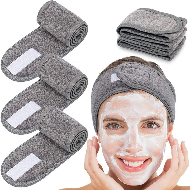 Elastic Spa Hair Head Facial Makeup Towel Cotton Cloth Cosmetic Soft Bath Cute Fleece Stretch Women Hairband Face Headband Band